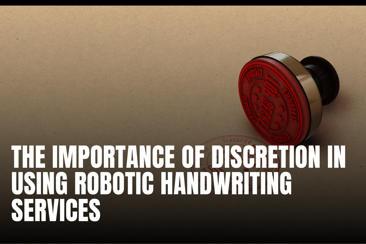 The Importance of Discretion in Using Robotic Handwriting Services