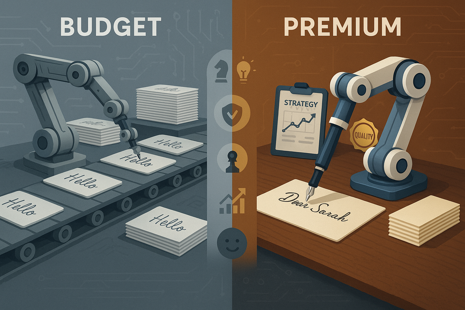 We Are Not the Lowest Price Robotic Handwriting Company (And Here’s Why That Matters for Your Business)